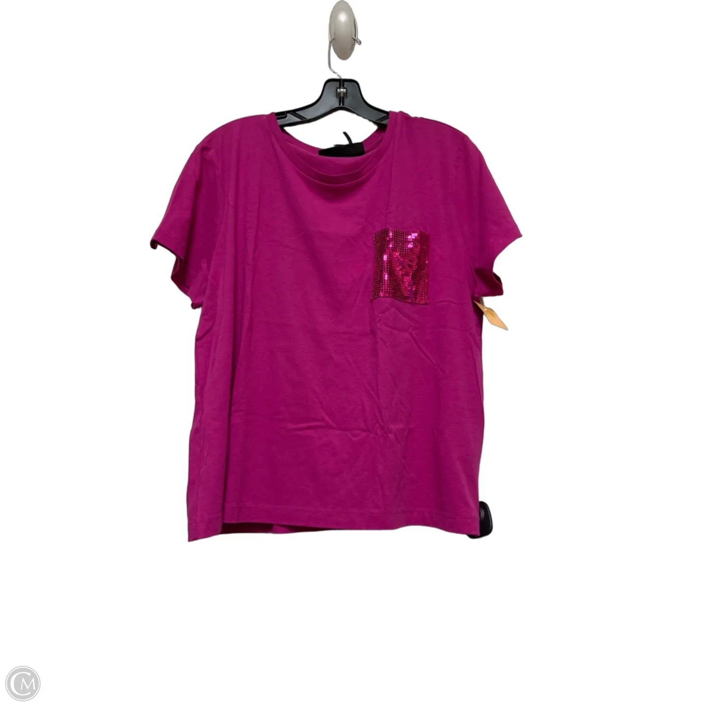 Top Short Sleeve By Dkny In Pink, Size: Xl
