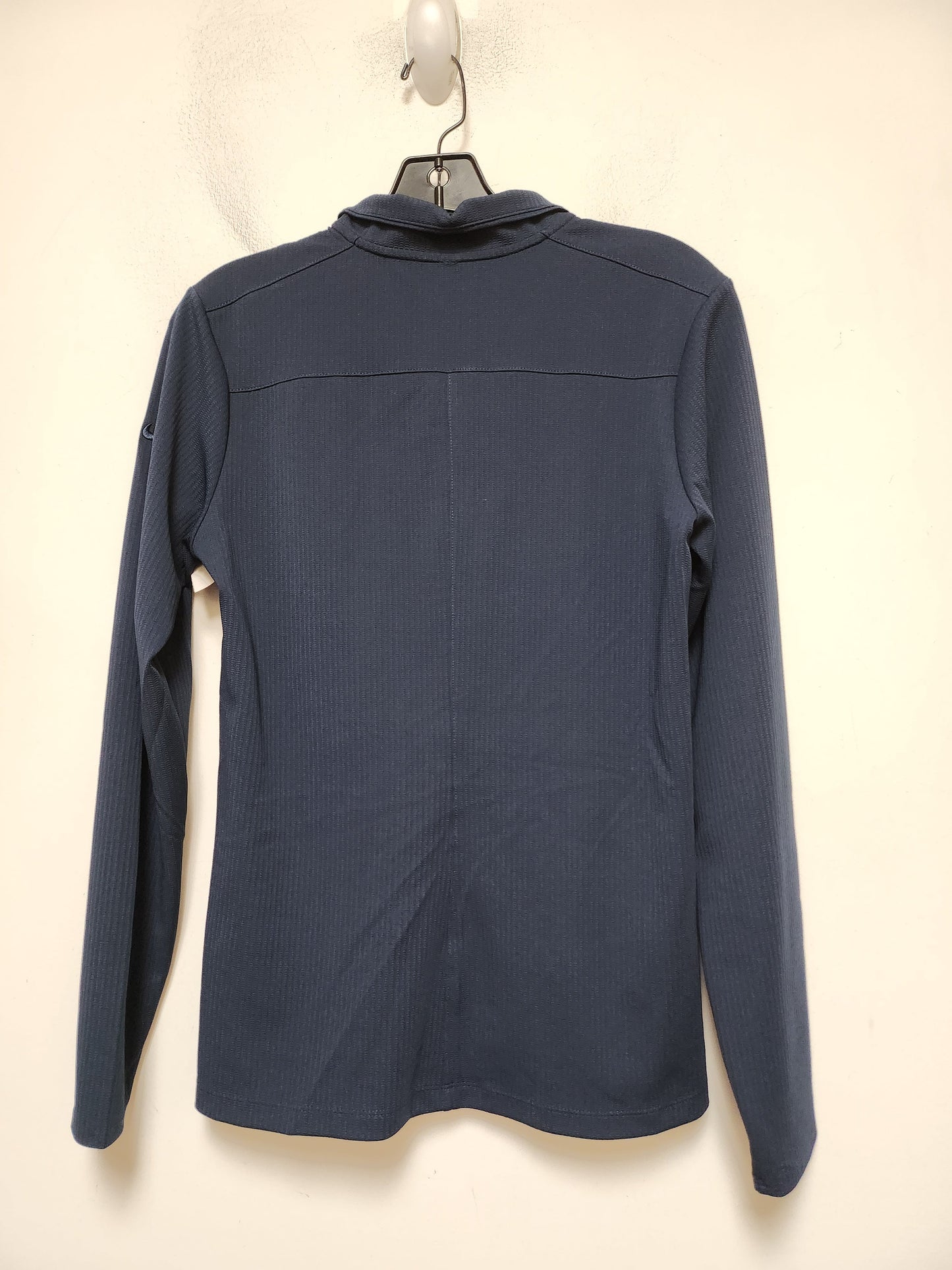 Navy Athletic Top Long Sleeve Collar Nike, Size S
