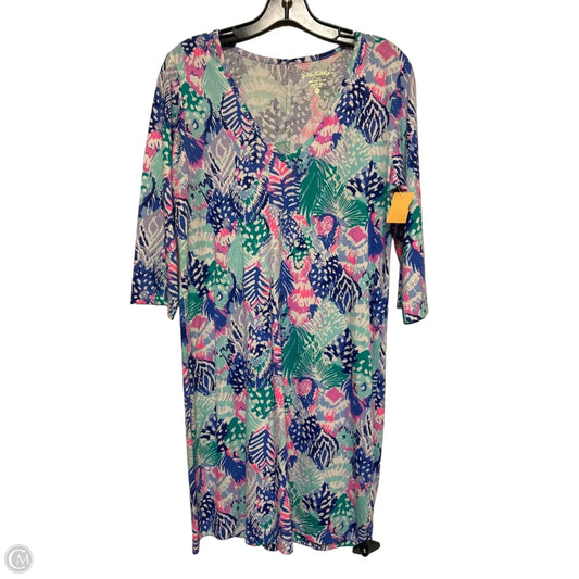 Dress Designer By Lilly Pulitzer In Blue & Green, Size: M