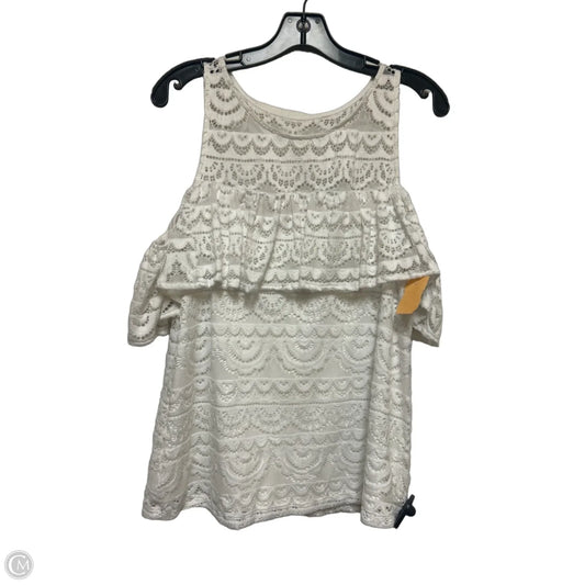 Top Short Sleeve Designer By Lilly Pulitzer In White, Size: M