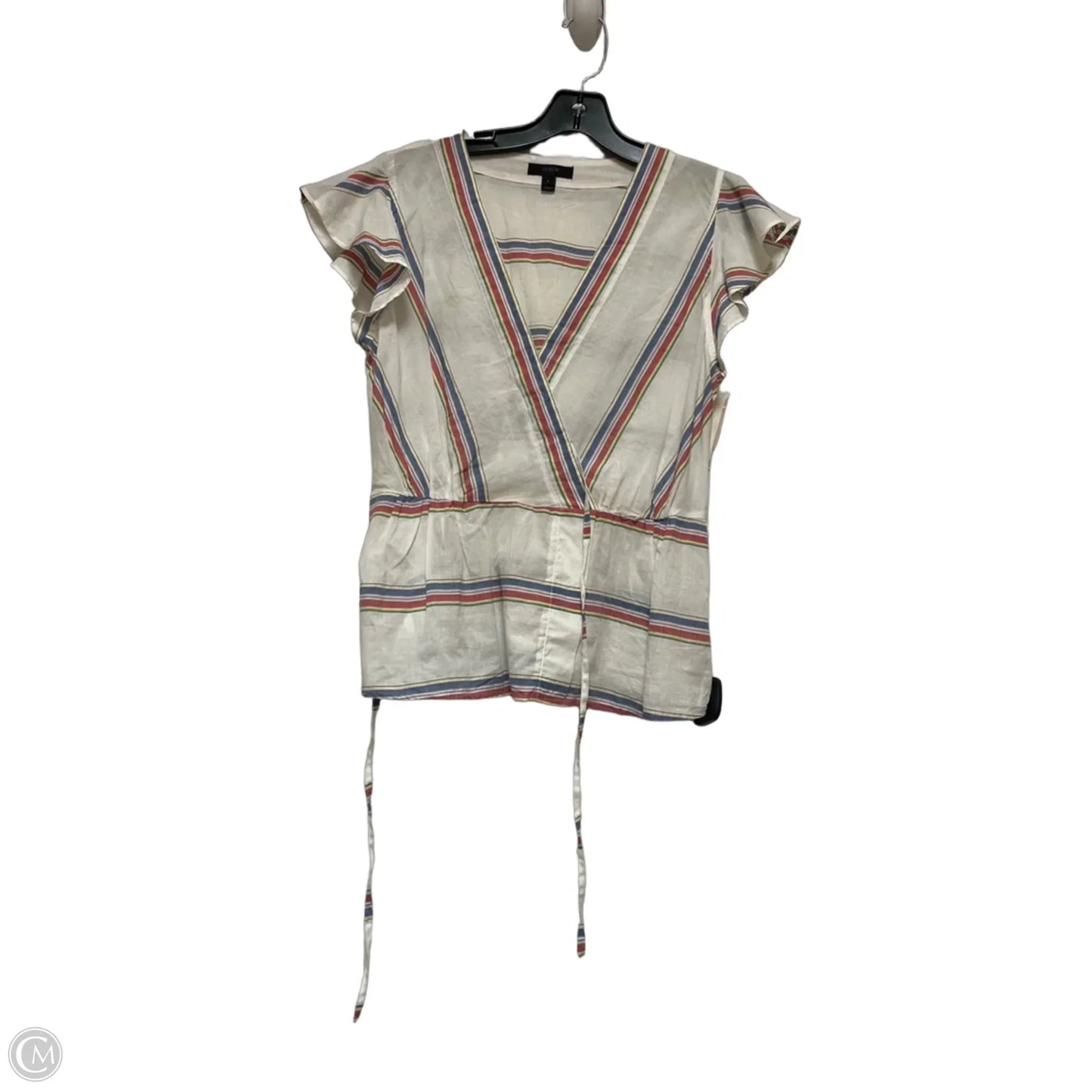 Top Short Sleeve By J. Crew In Striped Pattern, Size: S