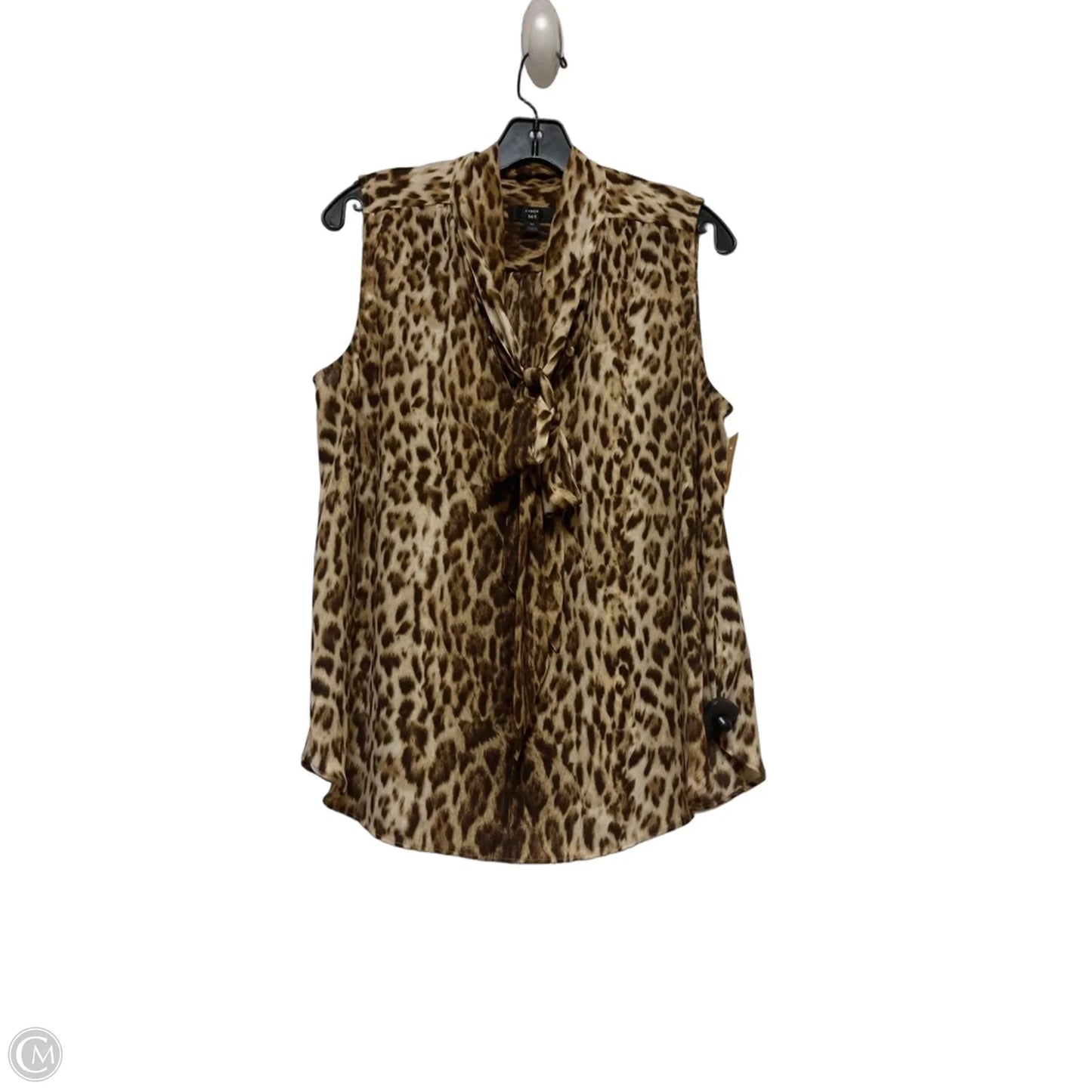 Top Sleeveless By J. Crew In Leopard Print, Size: M
