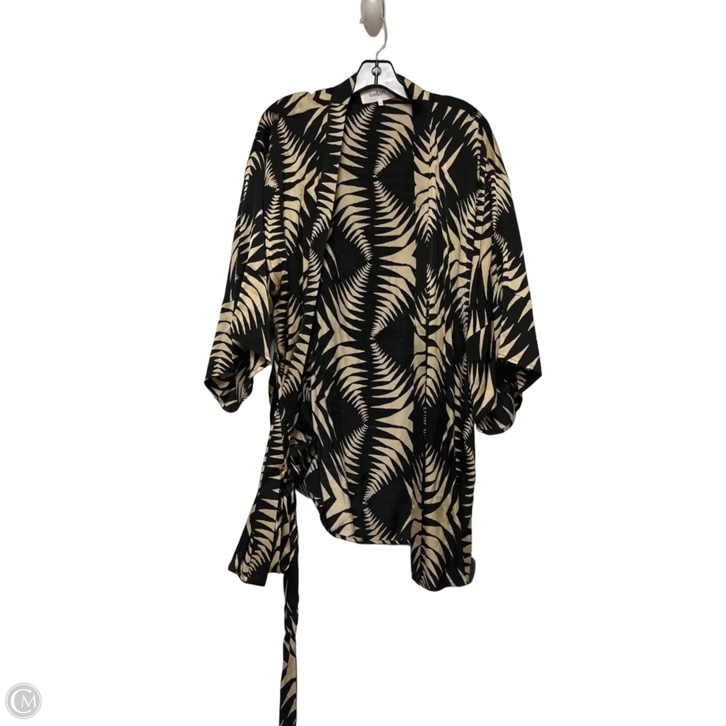 Top Short Sleeve By Clothes Mentor In Black & Tan, Size: L