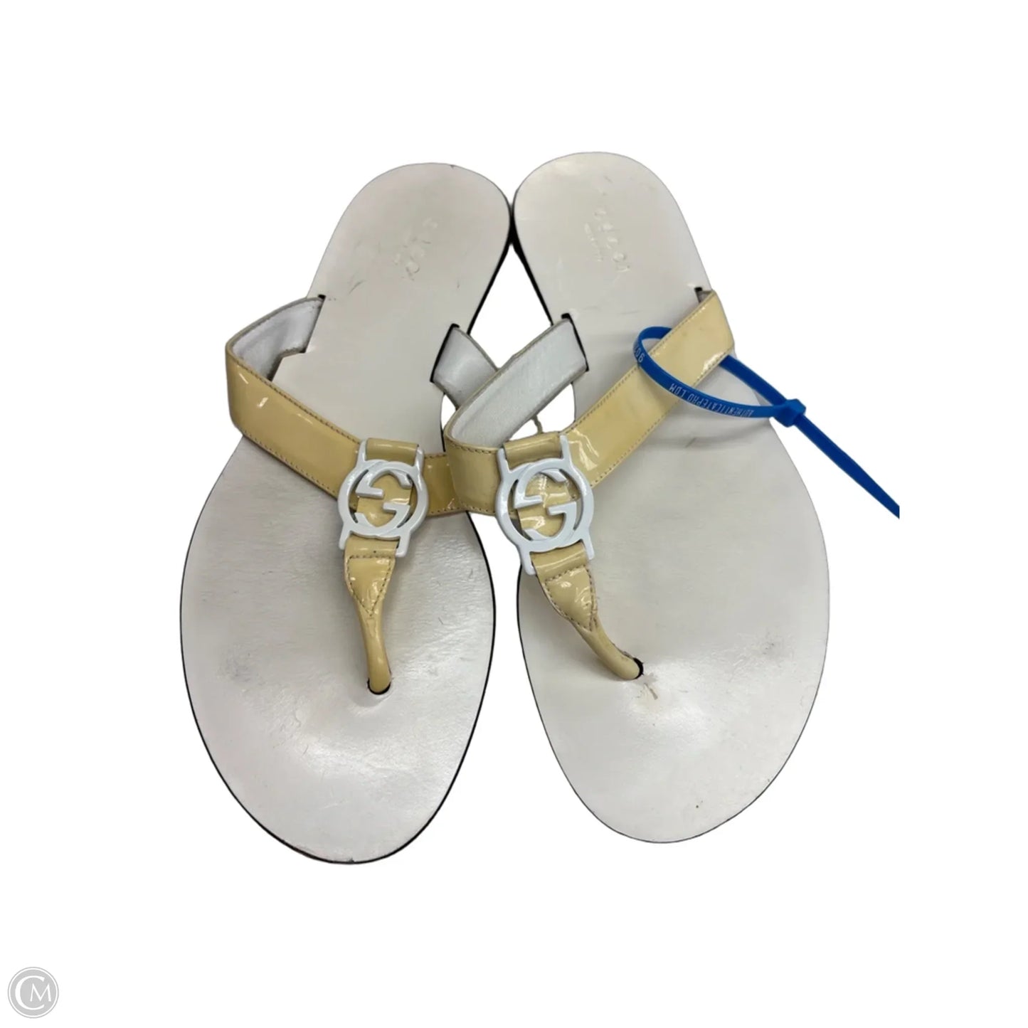 Sandals Luxury Designer By Gucci In Yellow, Size: 7