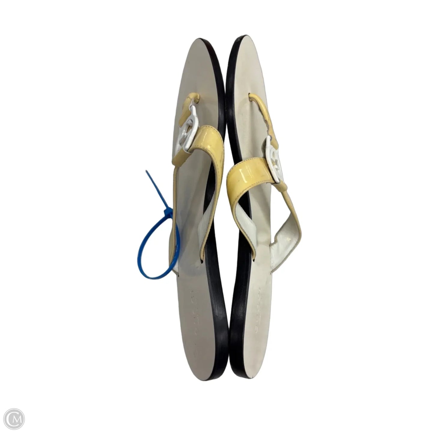 Sandals Luxury Designer By Gucci In Yellow, Size: 7