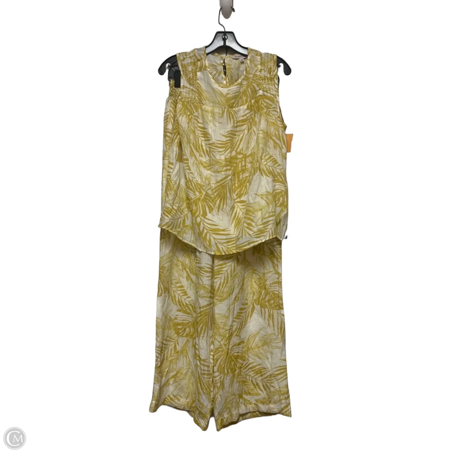 Pants Set 2pc By Nanette By Nanette Lepore In White & Yellow, Size: 4
