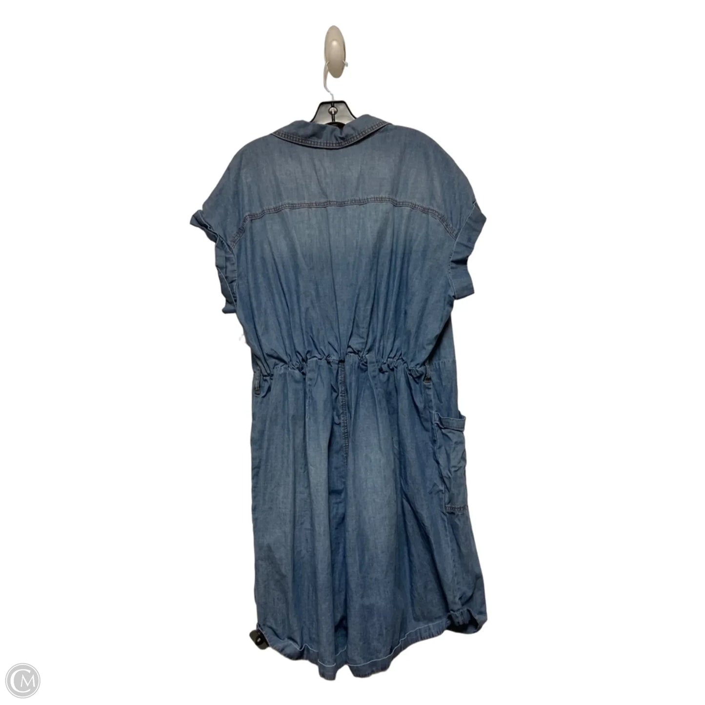 Romper By Eloquii In Blue Denim, Size: 2x
