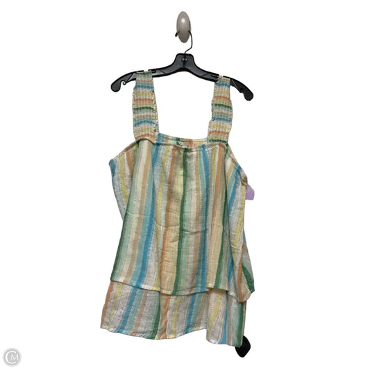 Top Sleeveless By Cato In Striped Pattern, Size: 2x