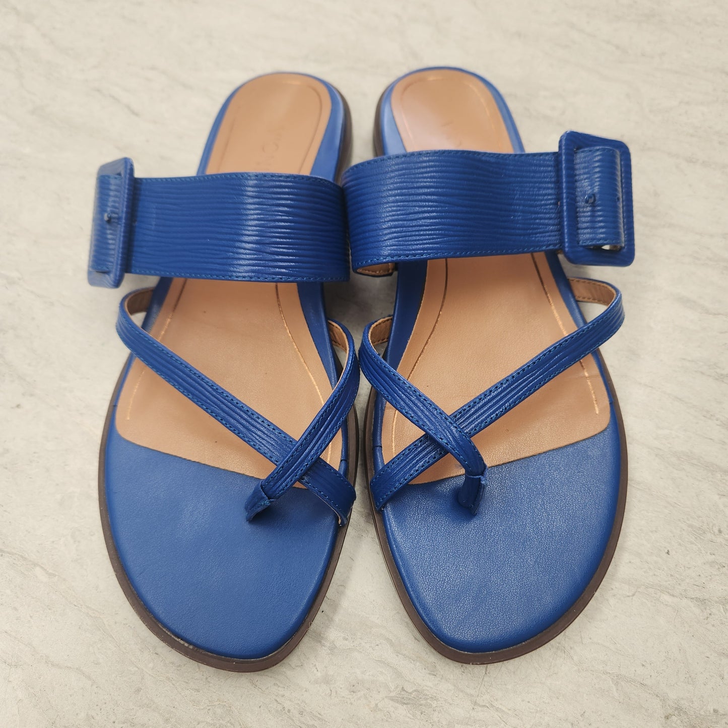Blue Sandals Flats Vionic, Size 8