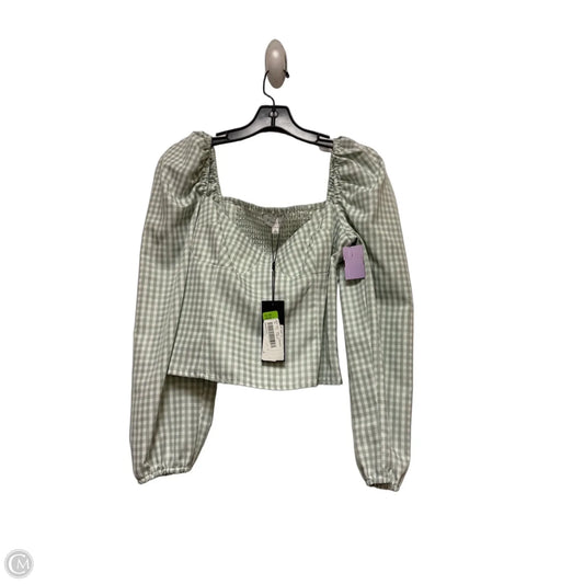 Top Long Sleeve By Gianni Bini In Checkered Pattern, Size: S