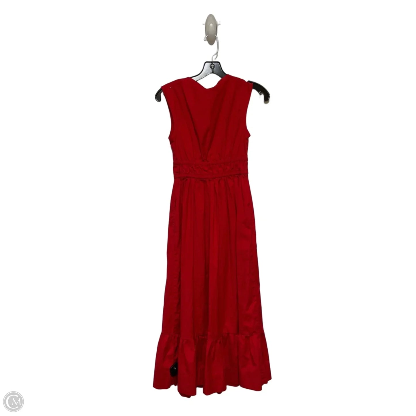 Dress Casual Midi By Vineyard Vines In Red, Size: Xxs