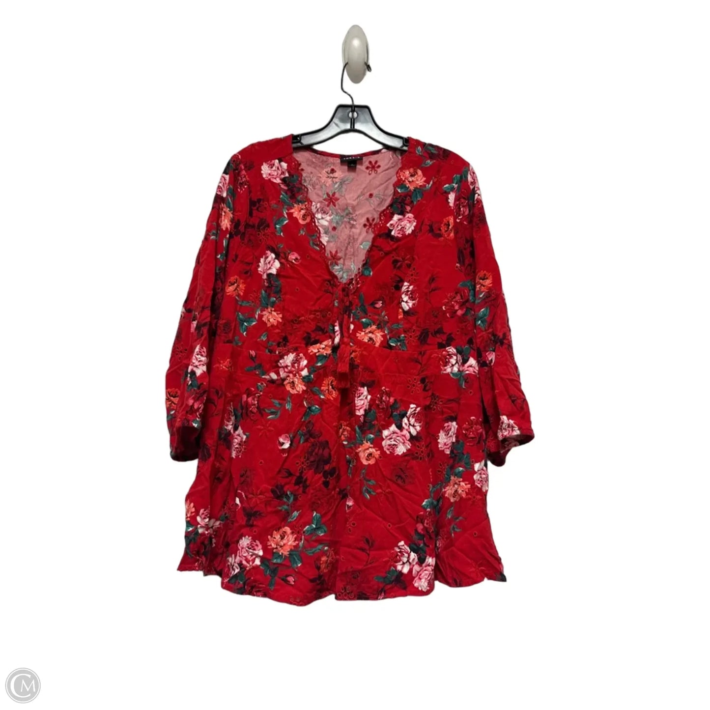 Top Short Sleeve By Torrid In Floral Print, Size: 2x