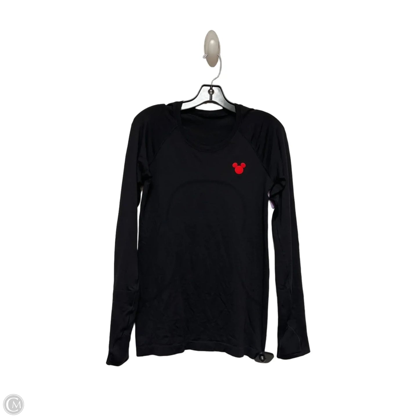 Athletic Top Long Sleeve Crewneck By Lululemon In Black & Red, Size: 6