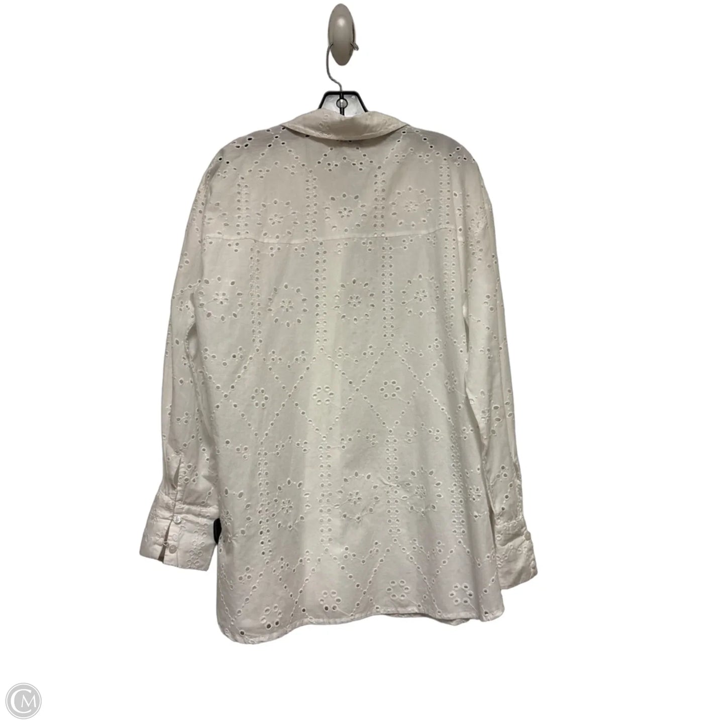 Top Long Sleeve By Calypso St Barth In White, Size: L