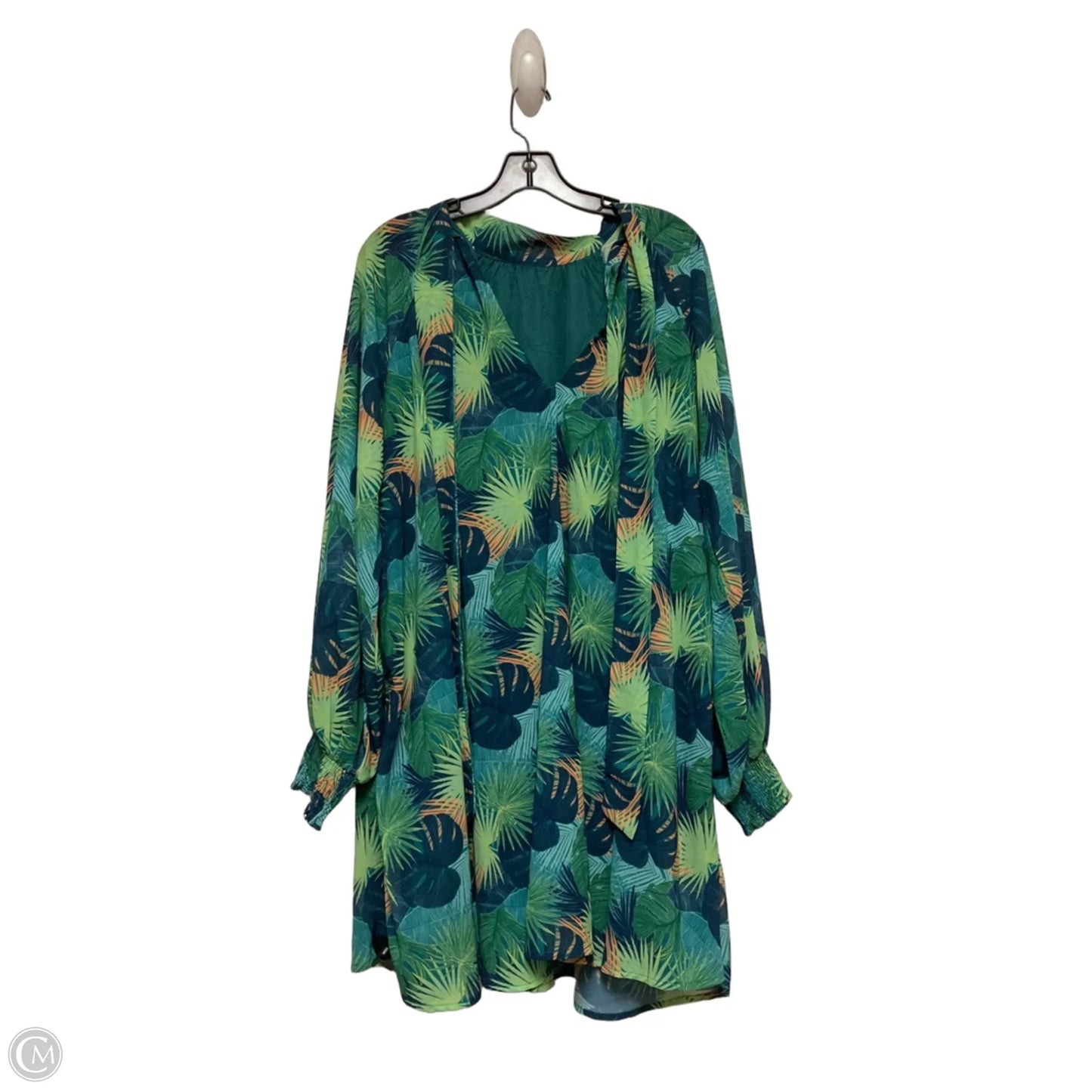 Dress Casual Short By Clothes Mentor In Tropical Print, Size: M