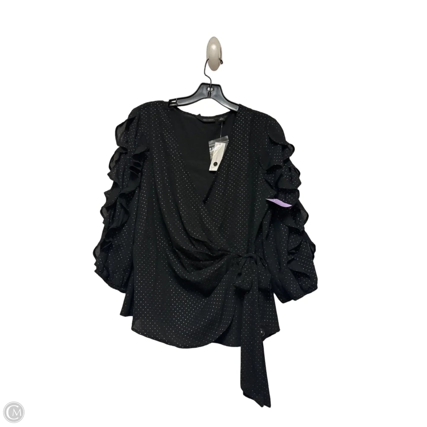 Top Long Sleeve By New York And Co In Black & Gold, Size: S