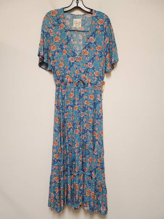 Floral Print Dress Casual Maxi Clothes Mentor, Size M