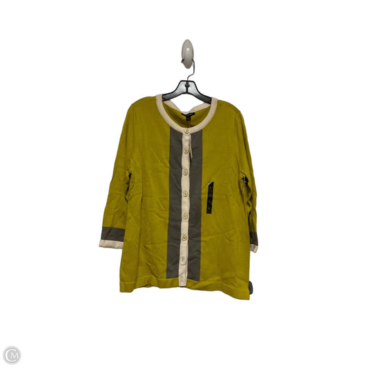 Cardigan By Banana Republic In Green & Grey, Size: Xl