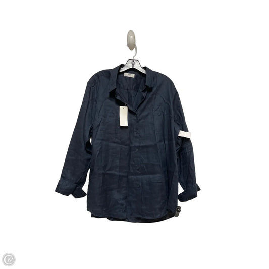Top Long Sleeve By Uniqlo In Navy, Size: 2x
