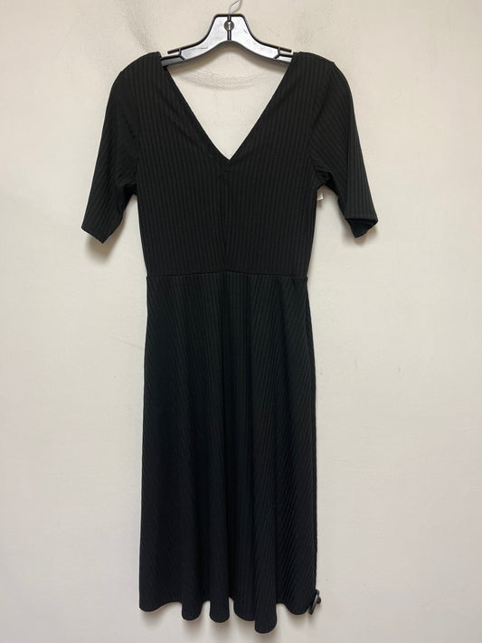 Black Dress Casual Midi Socialite, Size M