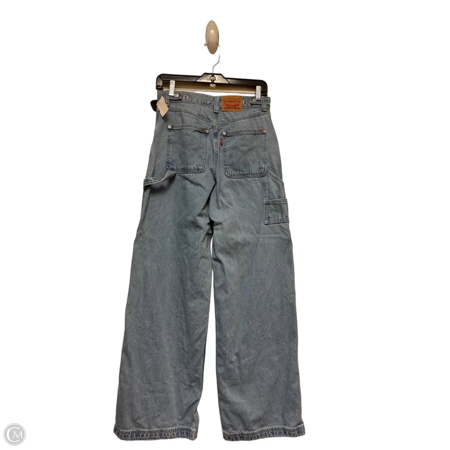 Jeans Wide Leg By Levis In Blue Denim, Size: 4