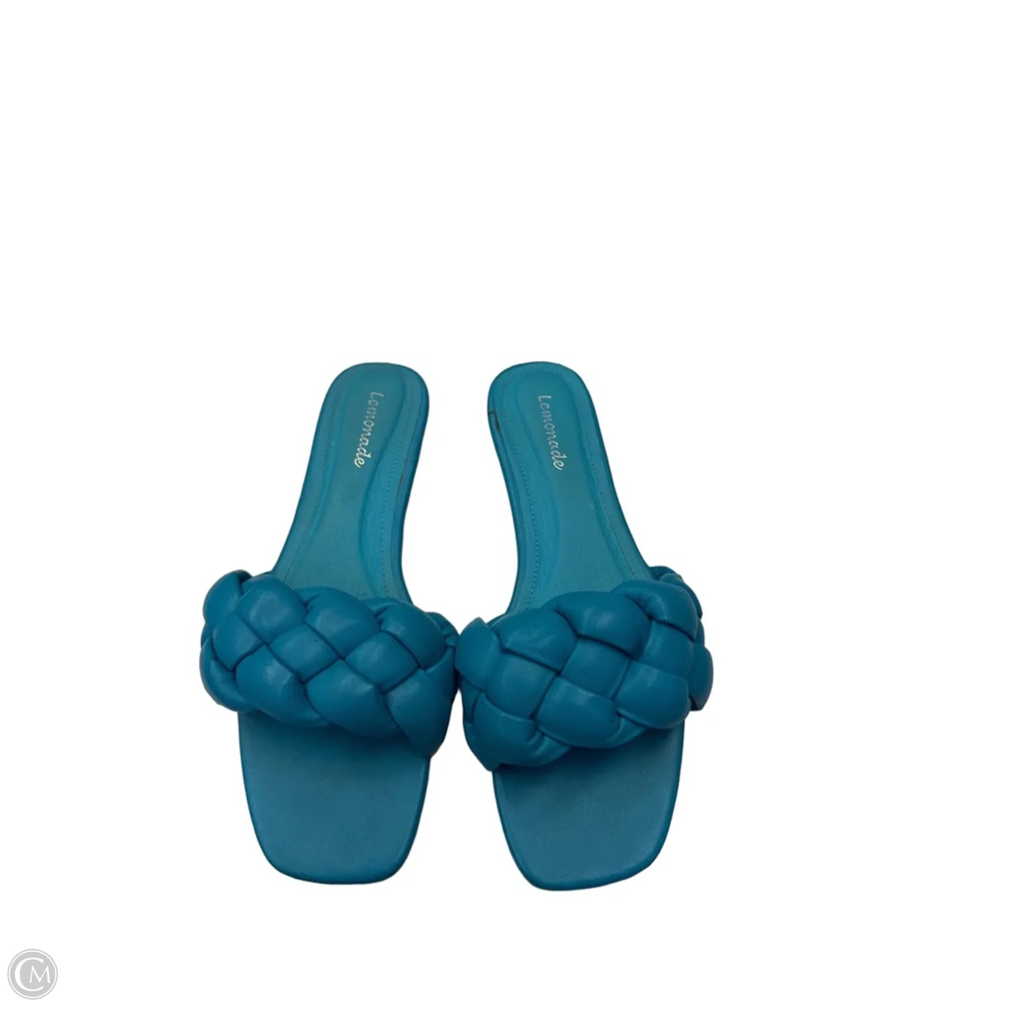Sandals Flats By Clothes Mentor In Teal, Size: 8.5