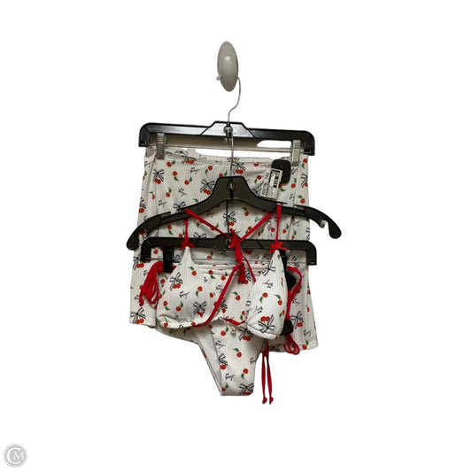 Swimsuit 2pc By Betsey Johnson In Black & White, Size: M