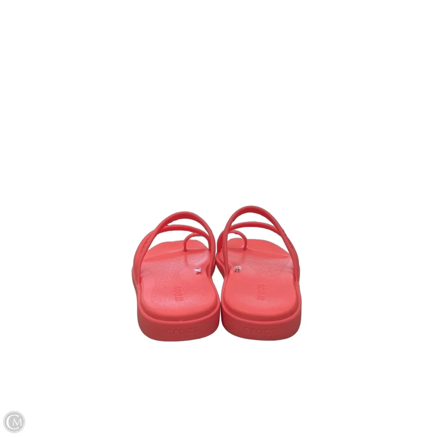 Sandals Flats By Crocs In Coral, Size: 8
