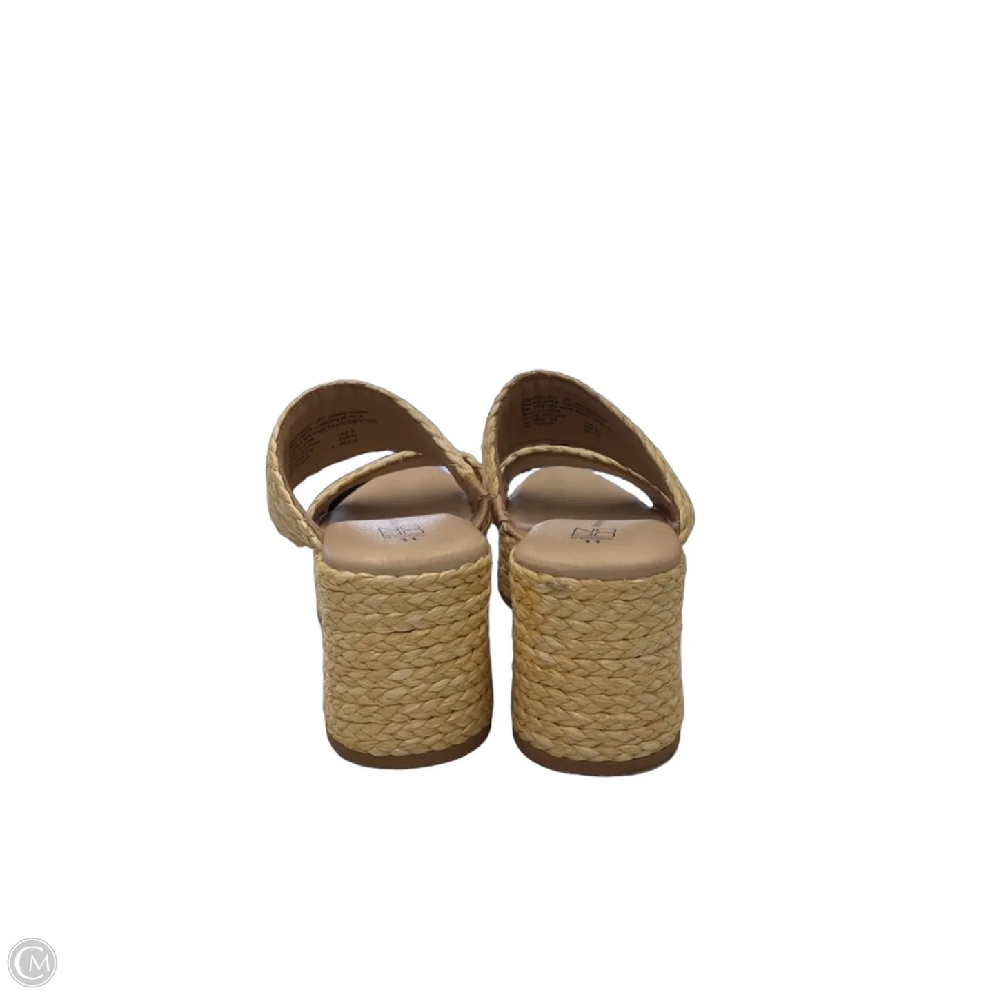 Sandals Heels Block By No Boundaries In Tan, Size: 11