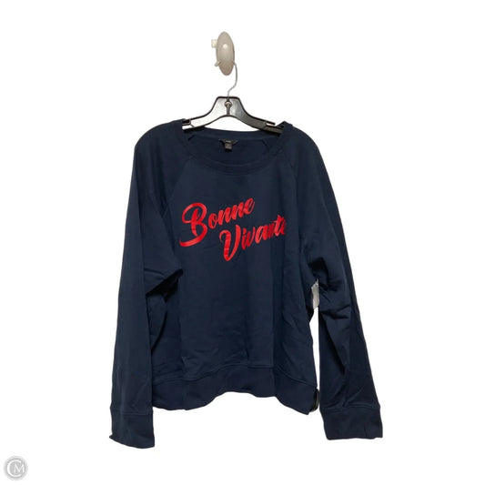Sweatshirt Crewneck By J. Crew In Blue & Red, Size: 2x
