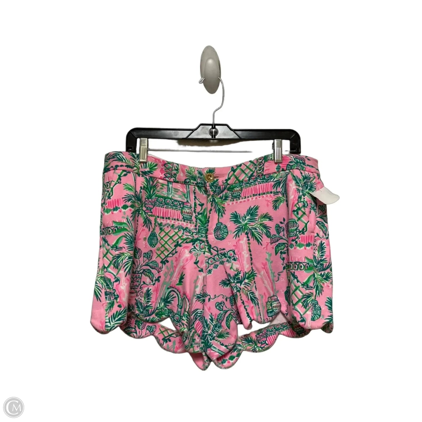 Shorts Designer By Lilly Pulitzer In Green & Pink, Size: 12