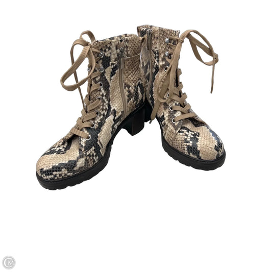 Boots Ankle Heels By Vince Camuto In Snakeskin Print, Size: 6.5