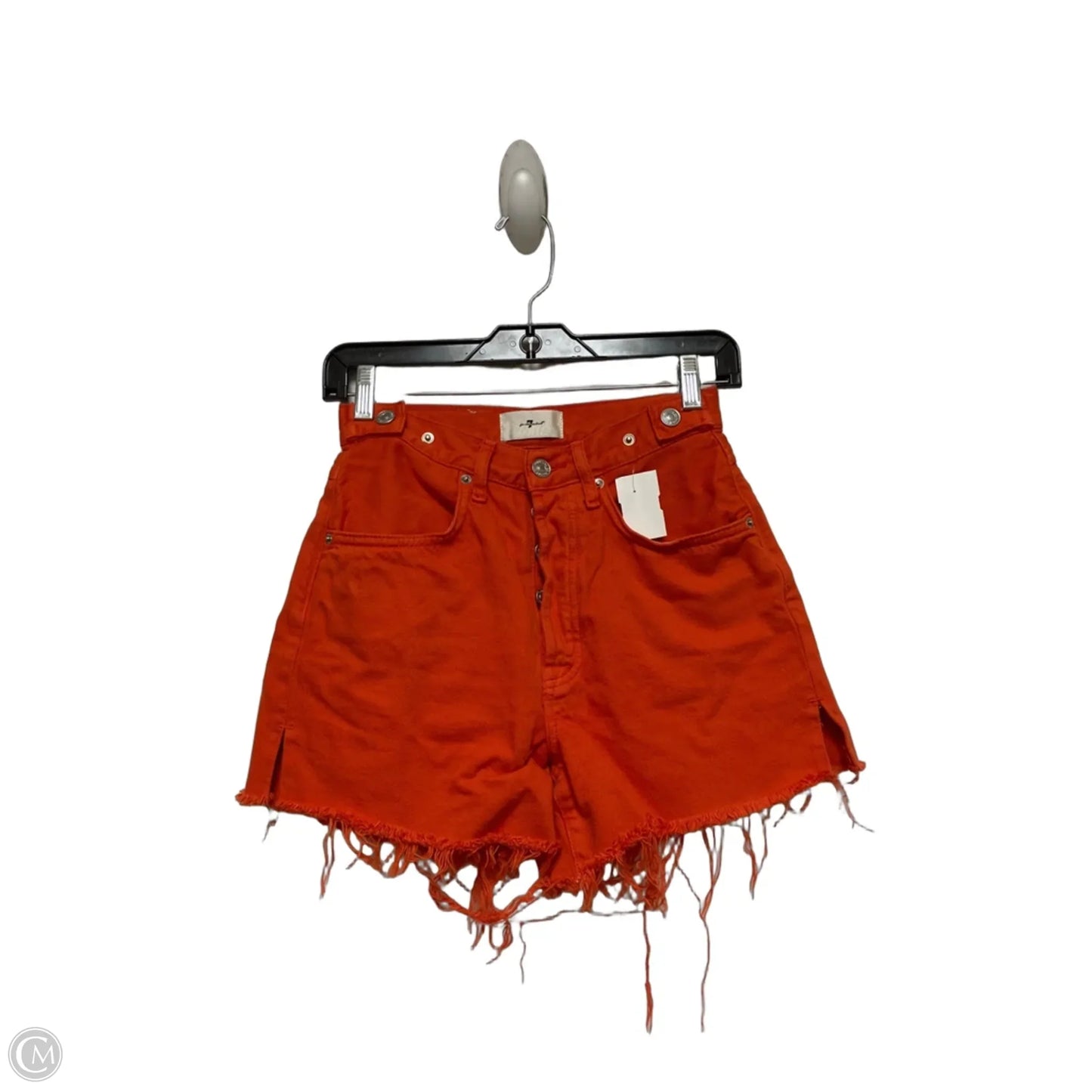 Shorts By 7 For All Mankind In Orange Denim, Size: 2