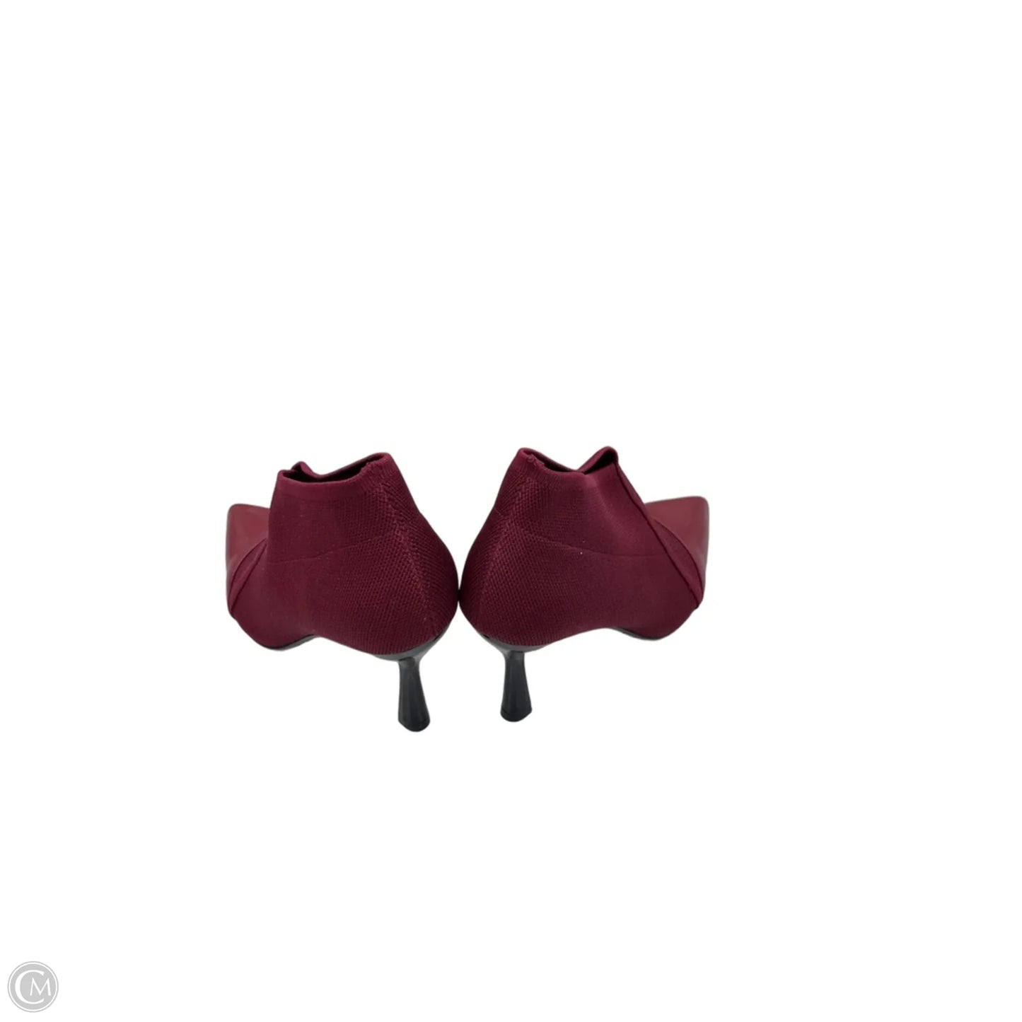 Boots Ankle Heels By Clothes Mentor In Maroon, Size: 8.5