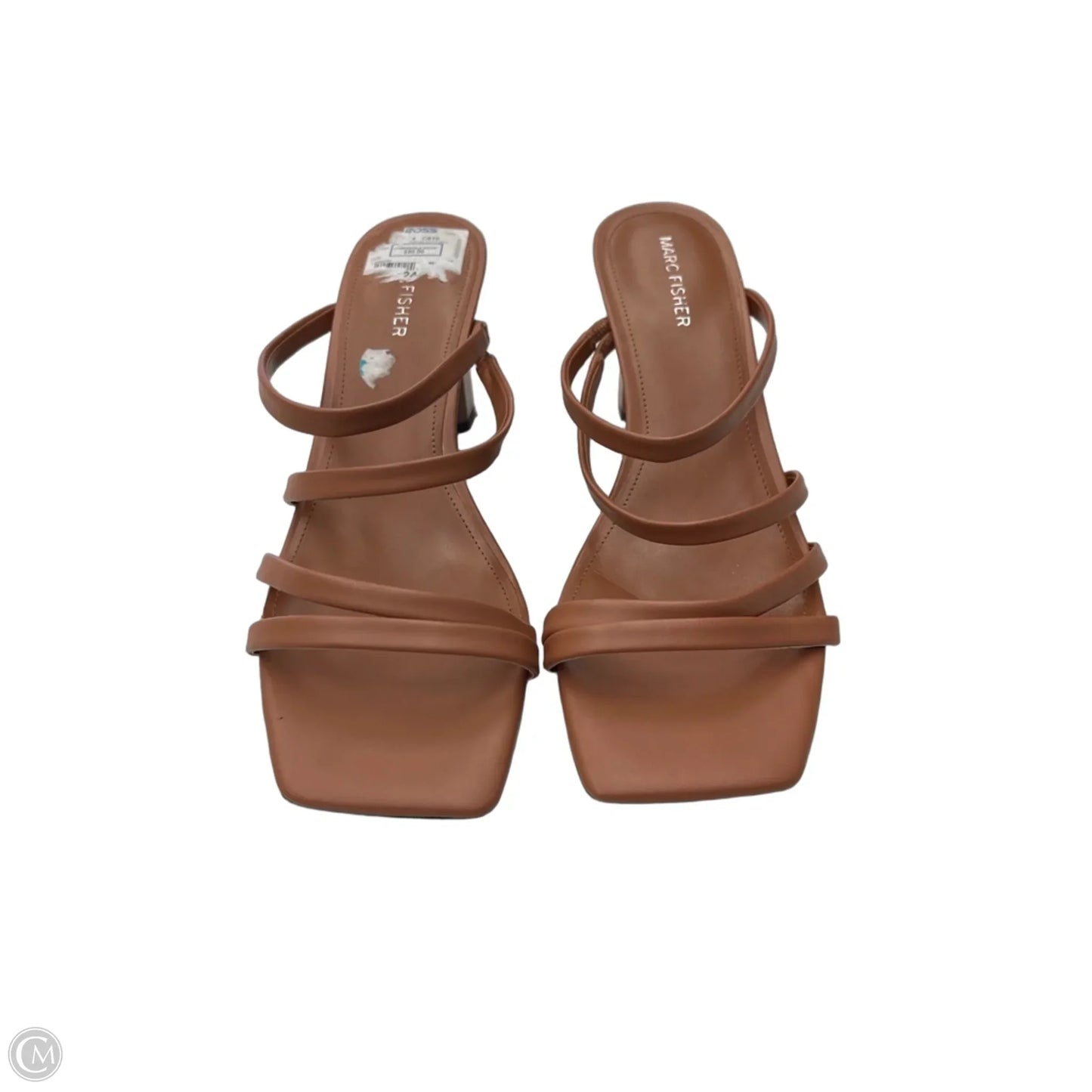 Sandals Heels Block By Marc Fisher In Brown, Size: 10