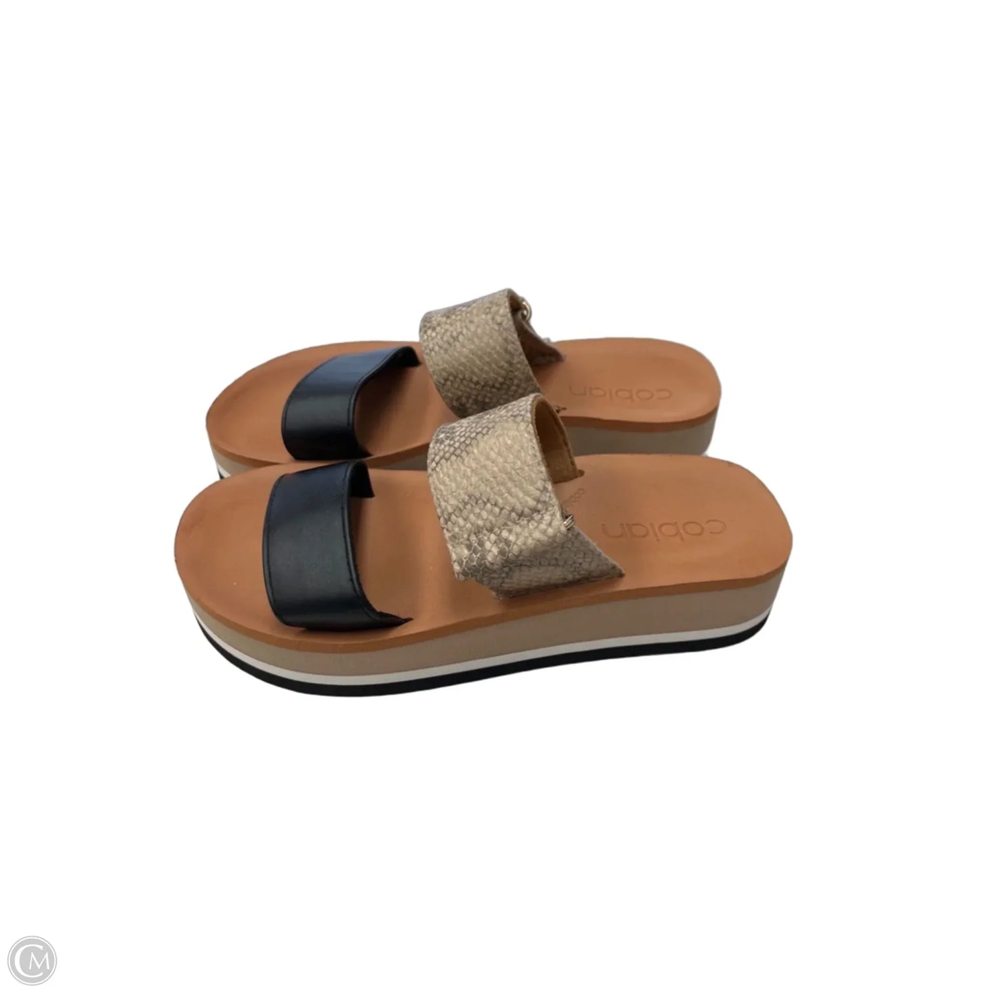 Sandals Flats By Clothes Mentor In Snakeskin Print, Size: 6