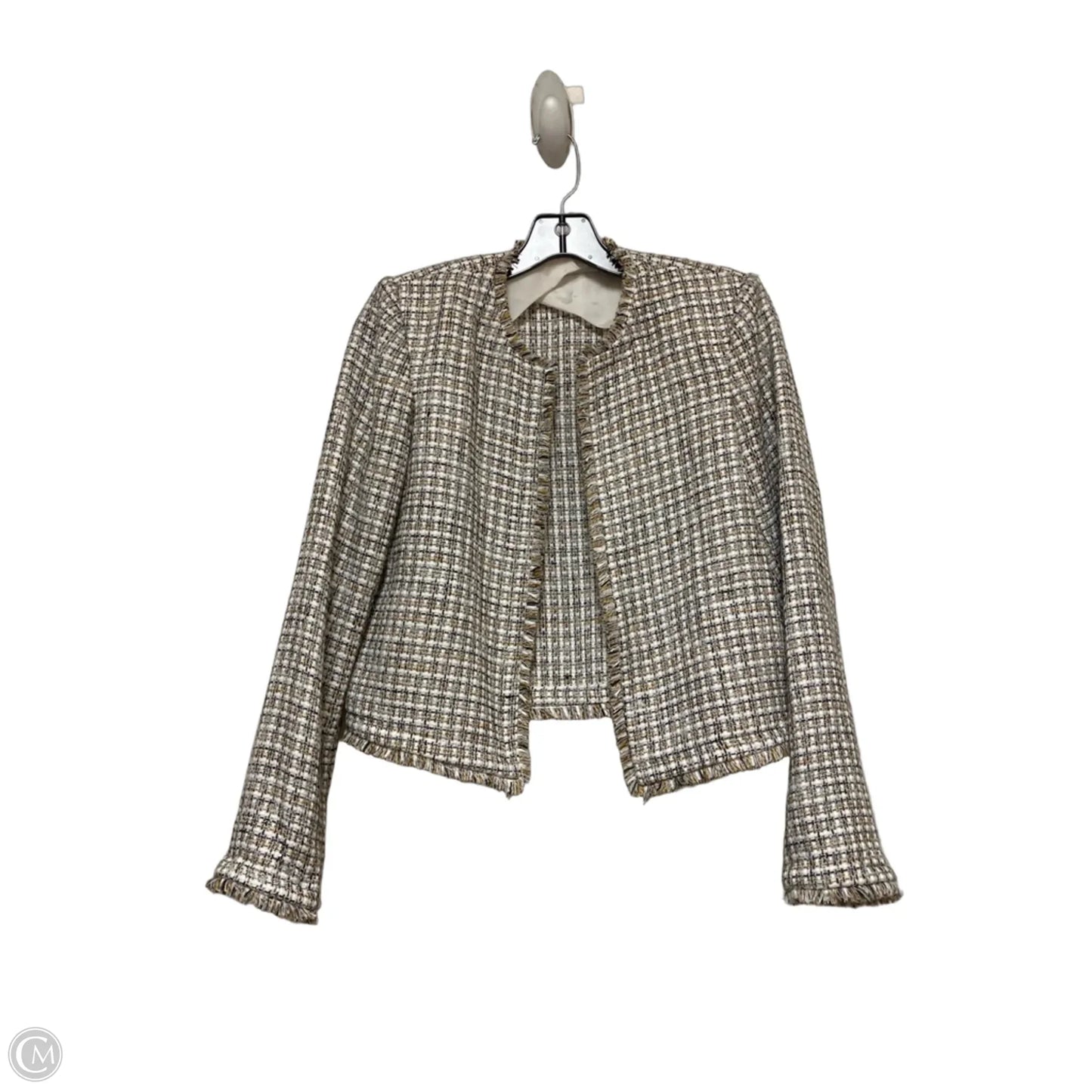 Blazer By Calvin Klein In Plaid Pattern, Size: S