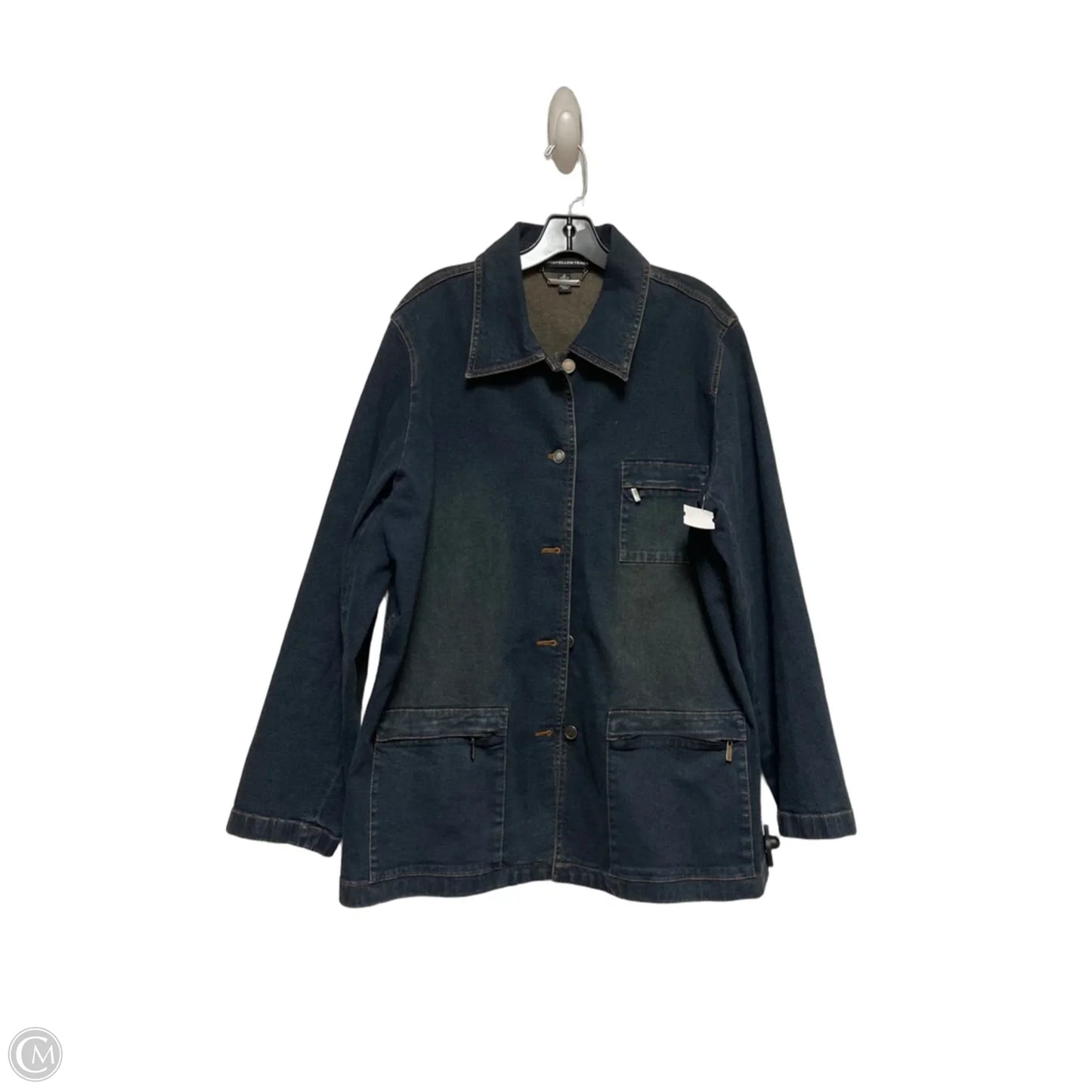 Jacket Denim By Ellen Tracy In Blue Denim, Size: Xl