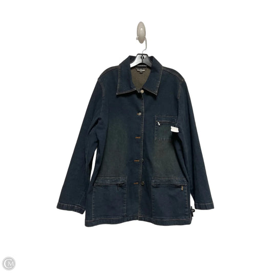 Jacket Denim By Ellen Tracy In Blue Denim, Size: Xl