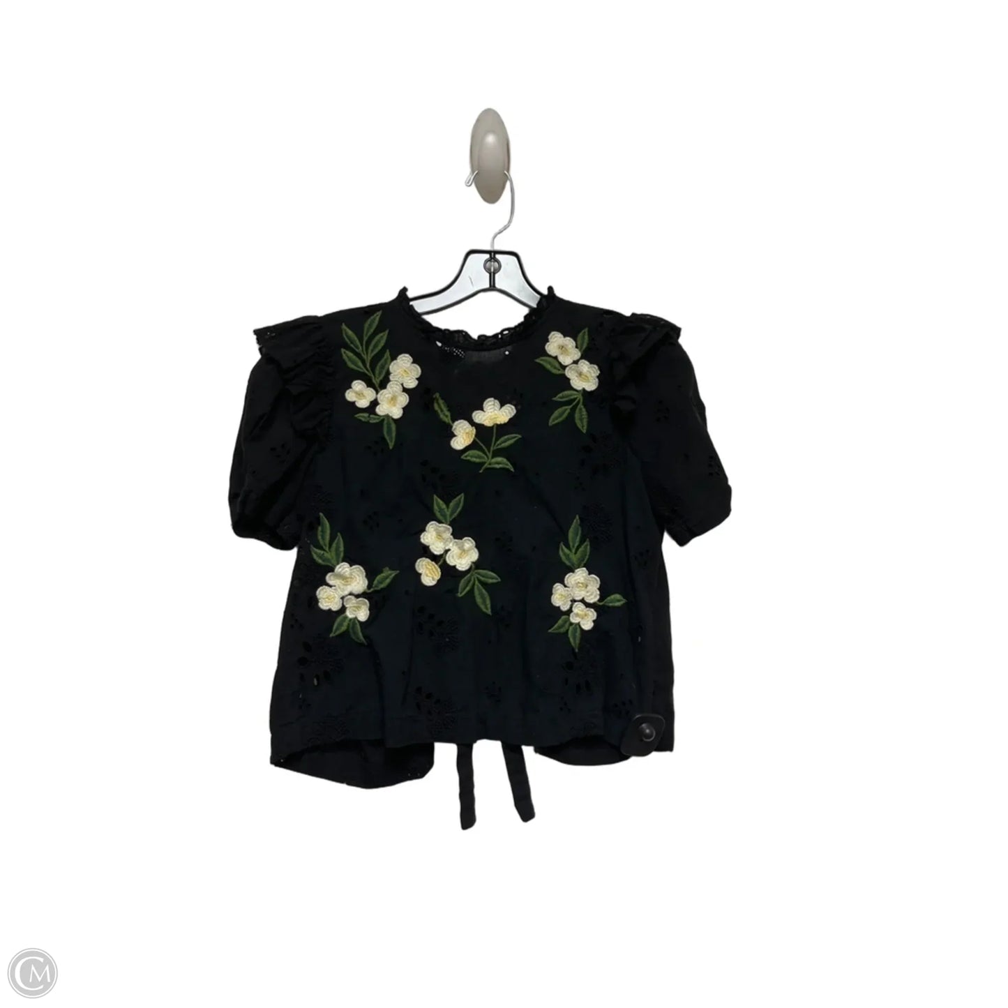 Top Short Sleeve By Zara In Floral Print, Size: Xs