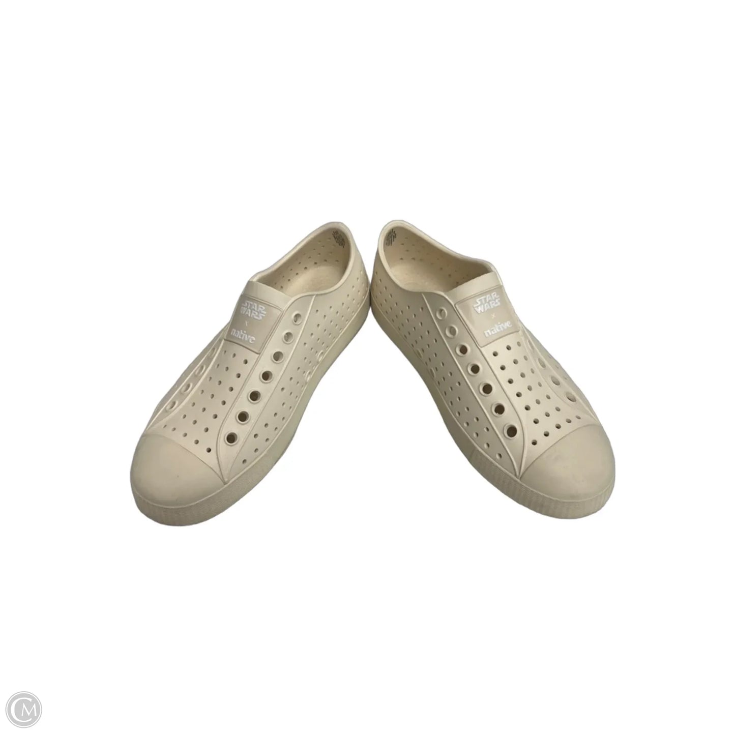 Shoes Flats By Clothes Mentor In Cream & Green, Size: 9