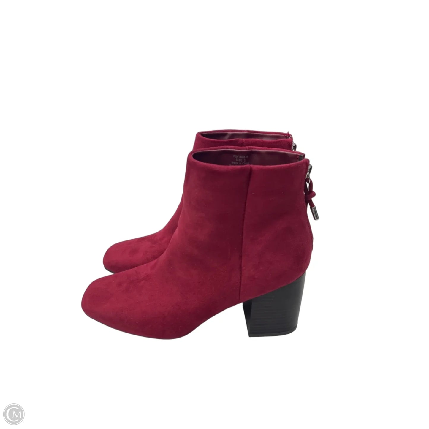 Boots Ankle Heels By Journee In Red, Size: 9