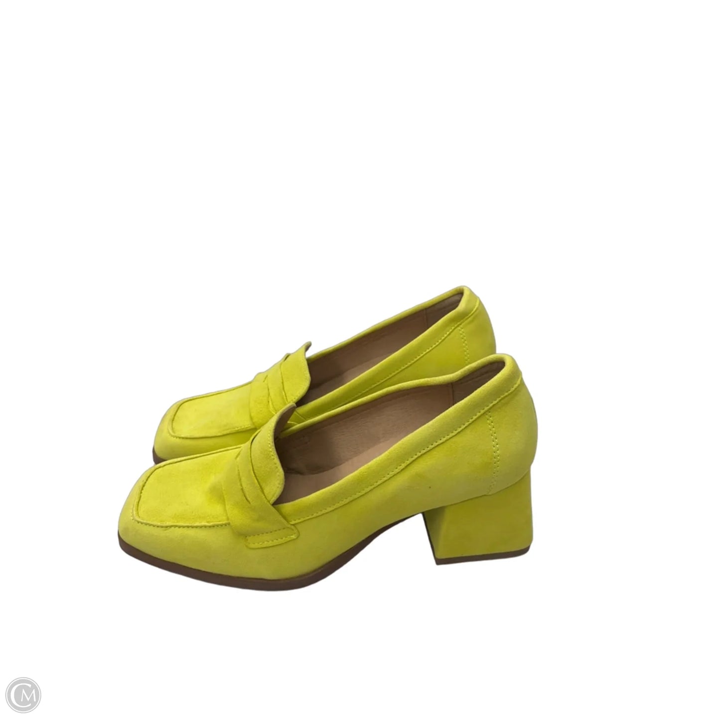 Shoes Heels Block By Clothes Mentor In Yellow, Size: 9