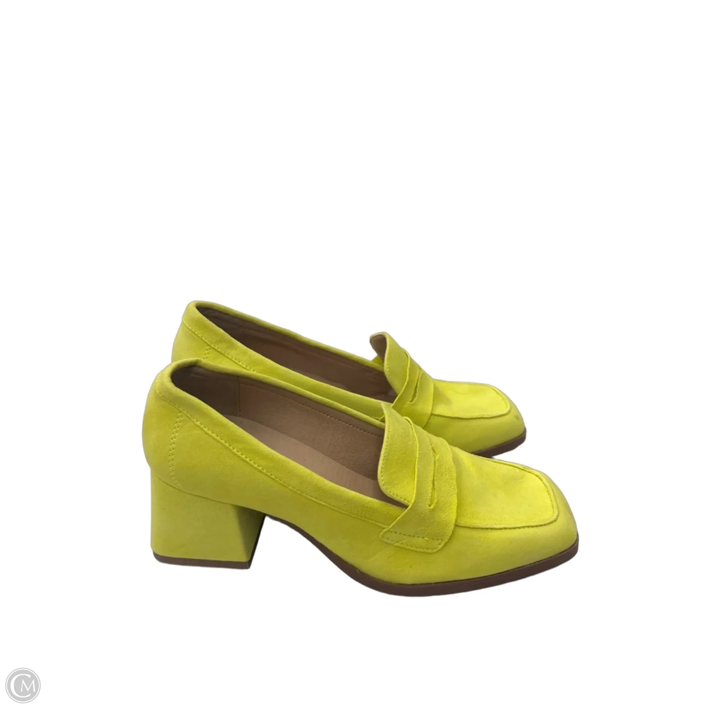 Shoes Heels Block By Clothes Mentor In Yellow, Size: 9