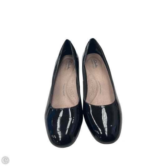 Shoes Heels Wedge By Clarks In Black, Size: 9