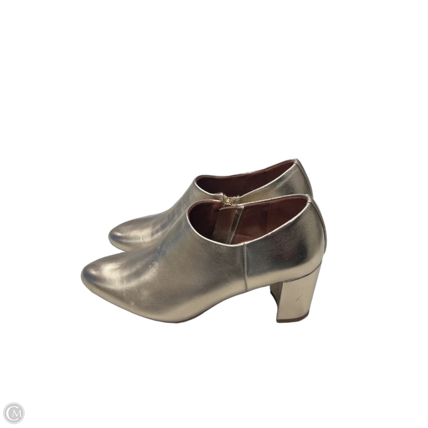Boots Ankle Heels By Aerosoles In Gold, Size: 9
