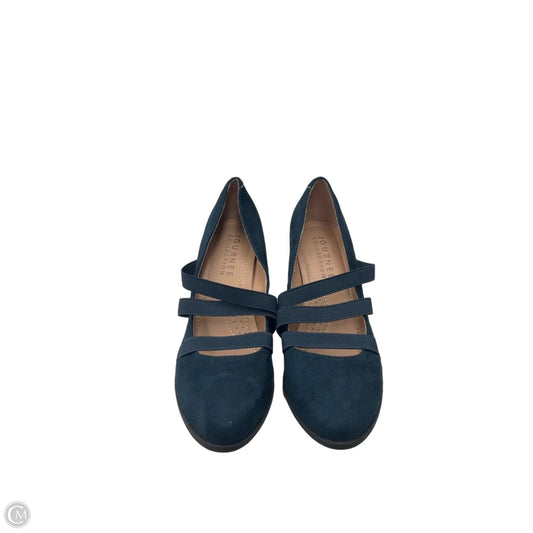 Shoes Heels Block By Journee In Navy, Size: 9