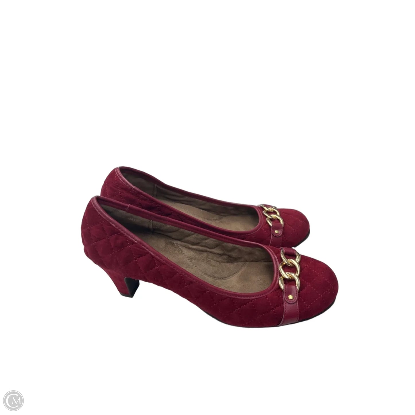 Shoes Heels Kitten By Aerosoles In Maroon, Size: 9