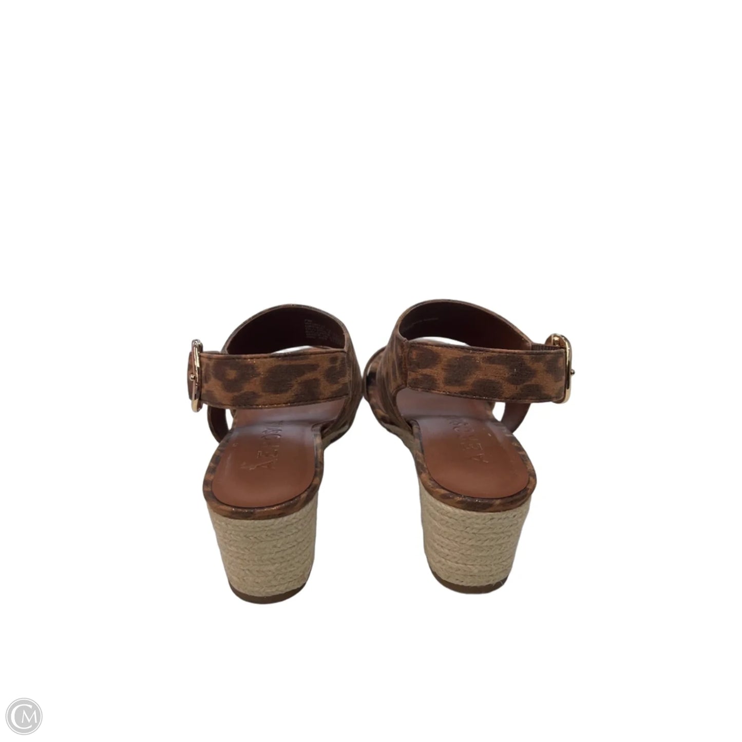 Sandals Heels Wedge By Aerosoles In Animal Print, Size: 7