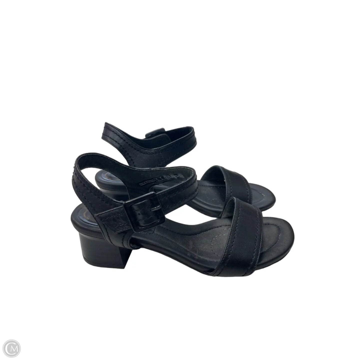 Sandals Heels Block By Clarks In Black, Size: 7
